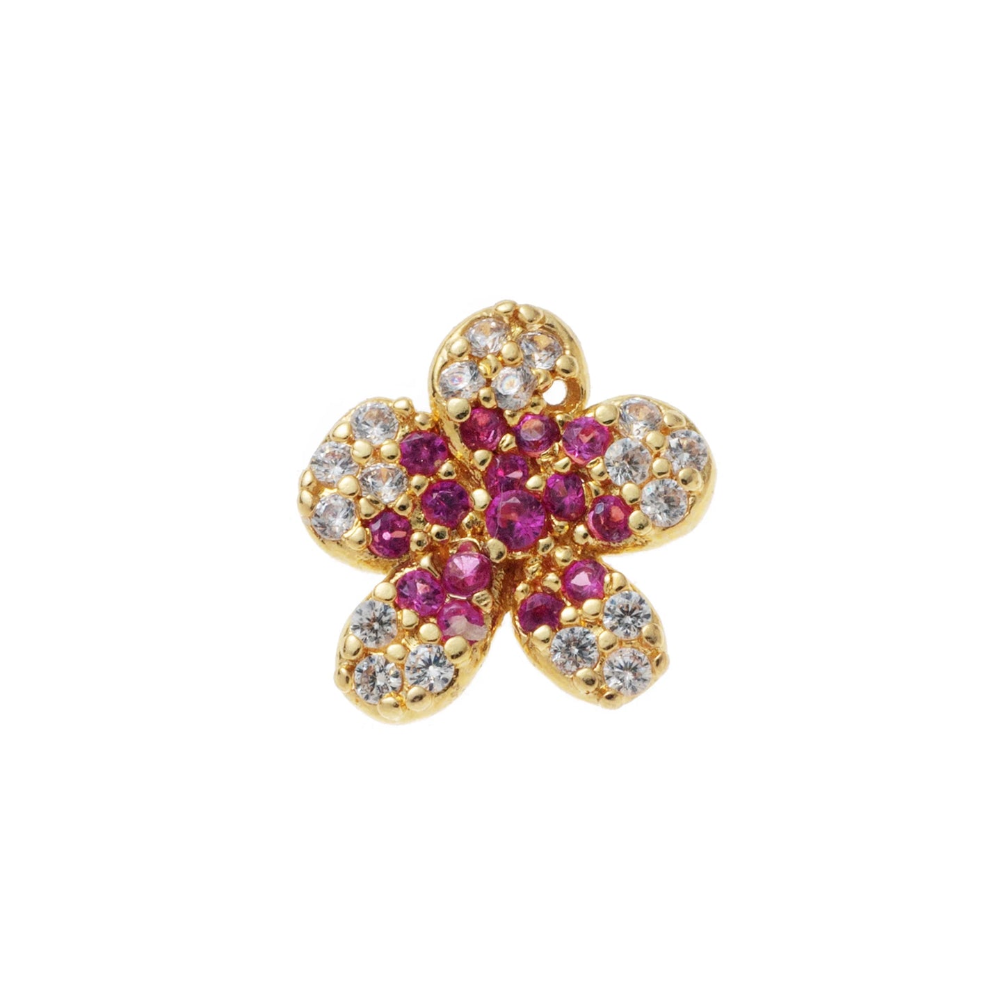 Simple and Trendy Small Pendant Heart-Shaped Zircon Gemstone Small Flower Sun Dog Claw Goldfish Charms for Jewelry