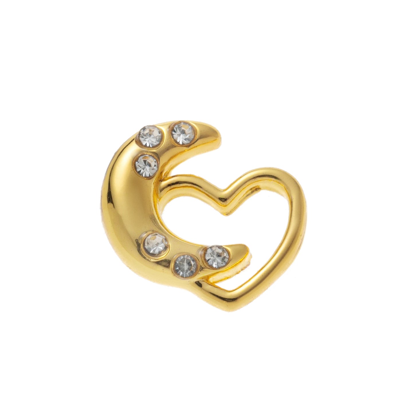 Simple and Trendy Small Pendant Heart-Shaped Zircon Gemstone Small Flower Sun Dog Claw Goldfish Charms for Jewelry