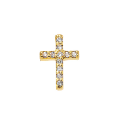 Simple and Trendy Small Pendant Heart-Shaped Zircon Gemstone Small Flower Sun Dog Claw Goldfish Charms for Jewelry