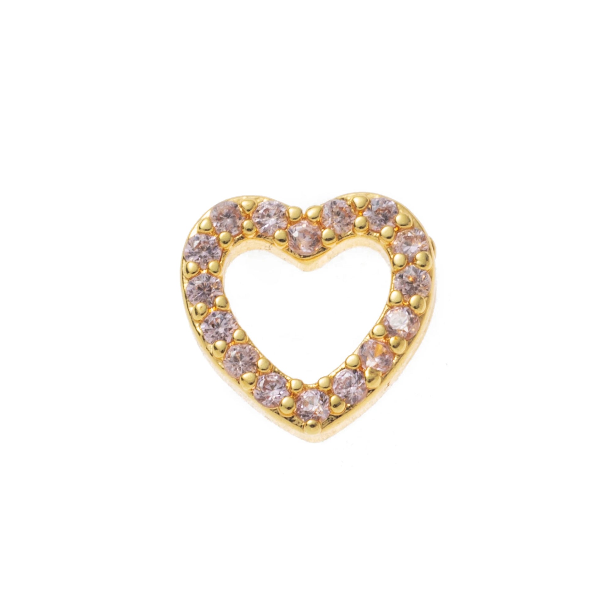Simple and Trendy Small Pendant Heart-Shaped Zircon Gemstone Small Flower Sun Dog Claw Goldfish Charms for Jewelry