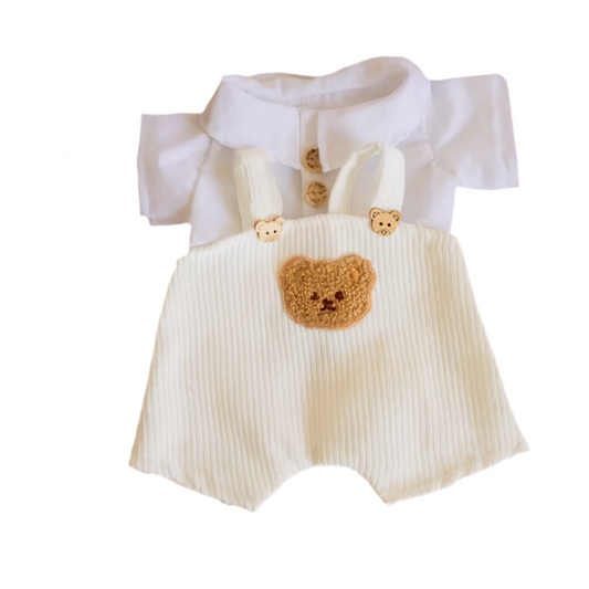 Getsomelove Bär Outfit weißer Anzug