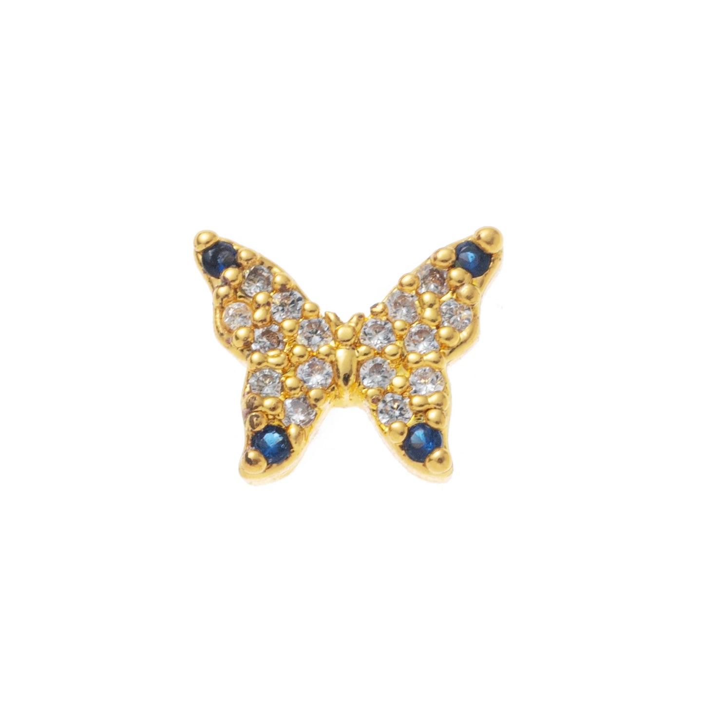 Simple and Trendy Small Pendant Heart-Shaped Zircon Gemstone Small Flower Sun Dog Claw Goldfish Charms for Jewelry