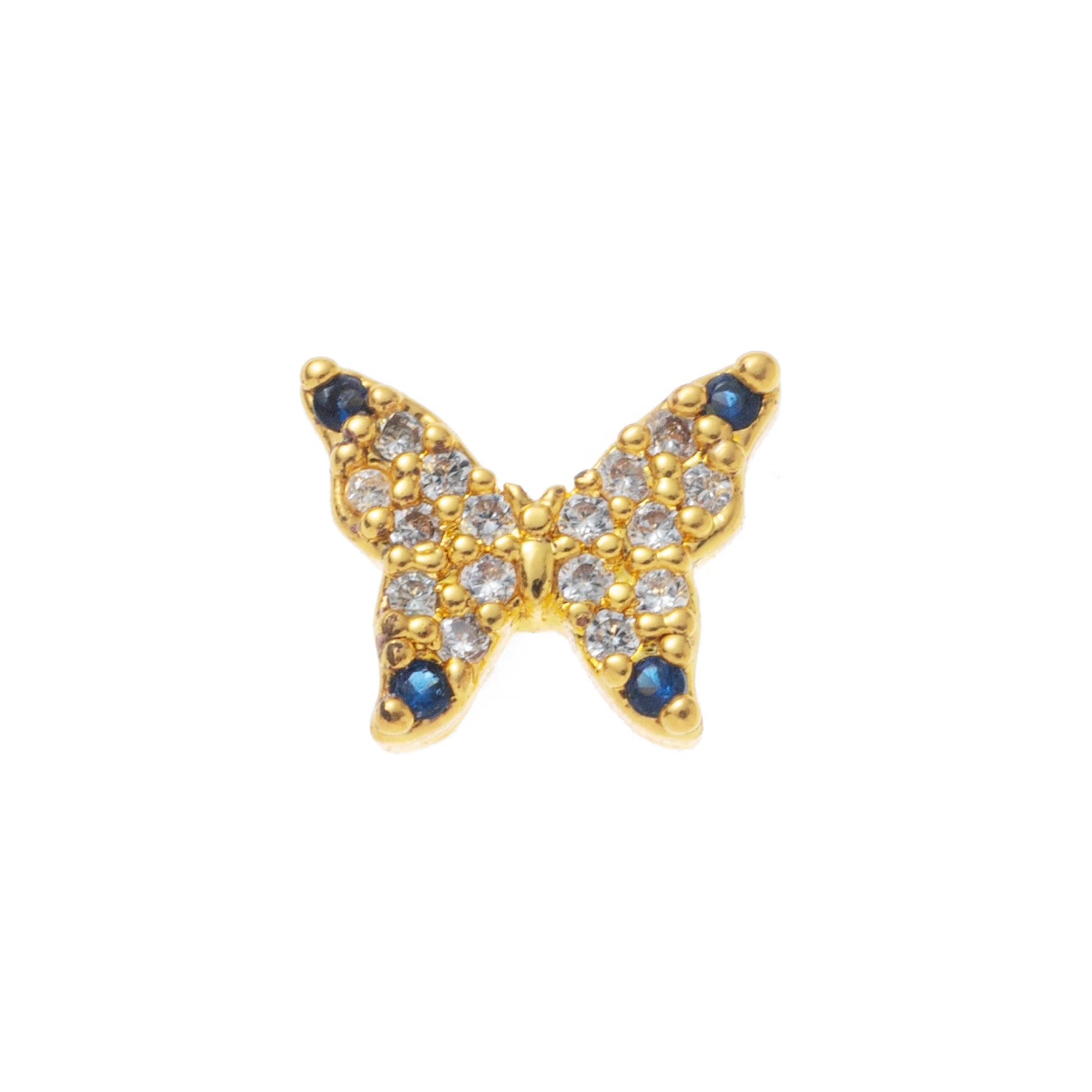 Simple and Trendy Small Pendant Heart-Shaped Zircon Gemstone Small Flower Sun Dog Claw Goldfish Charms for Jewelry