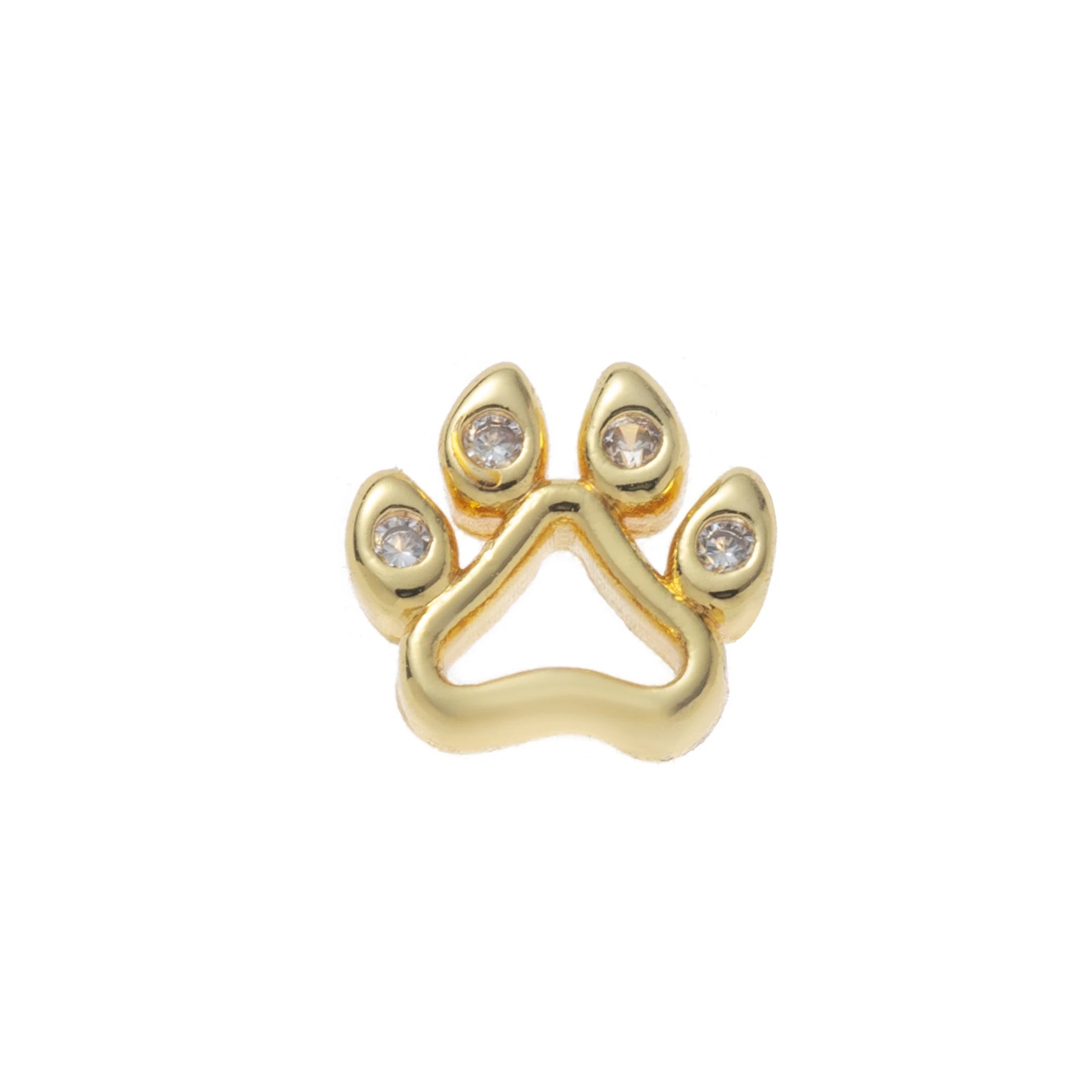 Simple and Trendy Small Pendant Heart-Shaped Zircon Gemstone Small Flower Sun Dog Claw Goldfish Charms for Jewelry